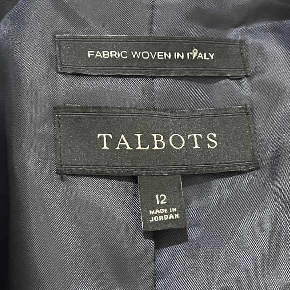 Talbots Houndstooth Blazer Wool Blend Women’s Size 12 - Picture 9 of 11